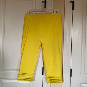 Pull on yellow Zac and Rachel Petite capris.